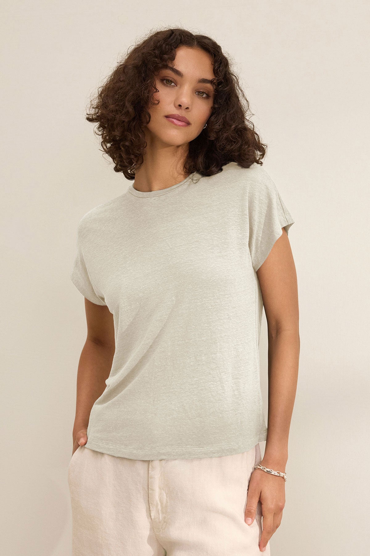 JASMINE LINEN KNIT TEE
