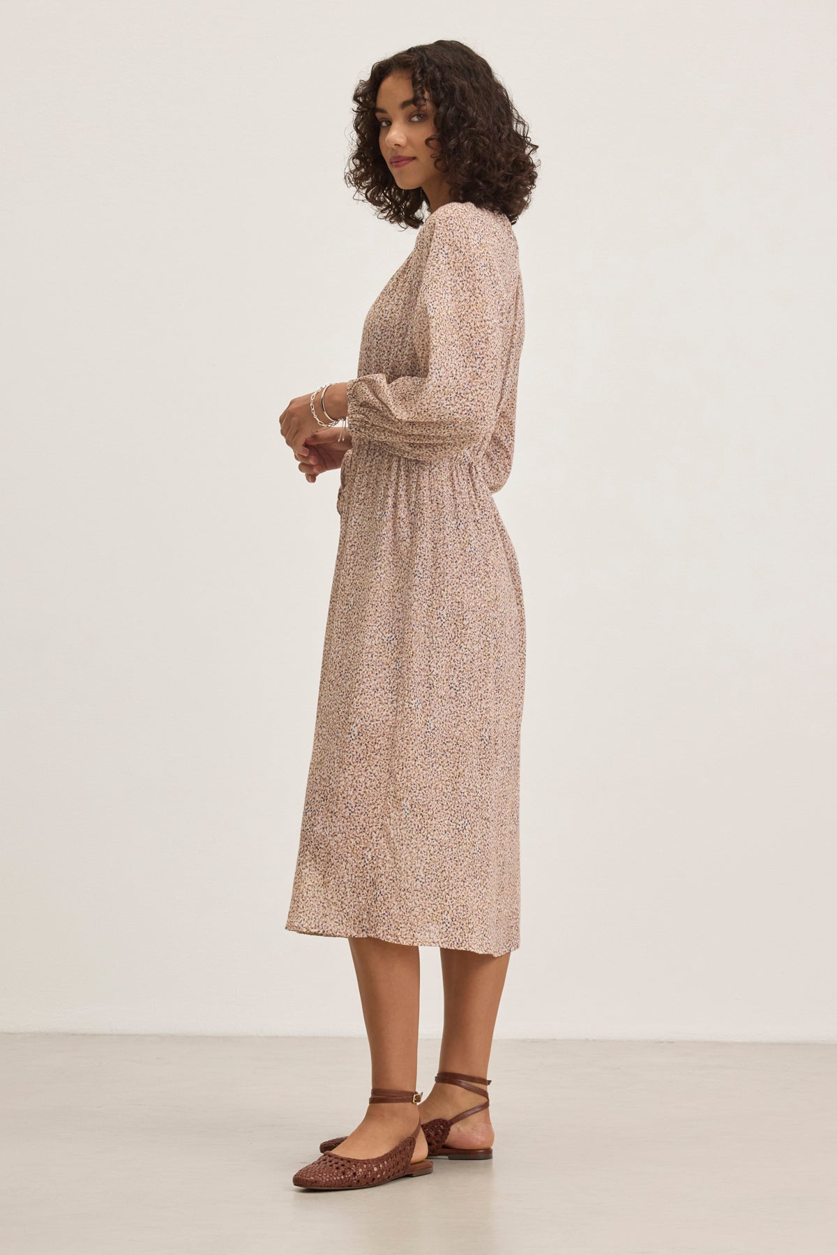 LIMA PRINTED CRINKLE COTTON GAUZE DRESS