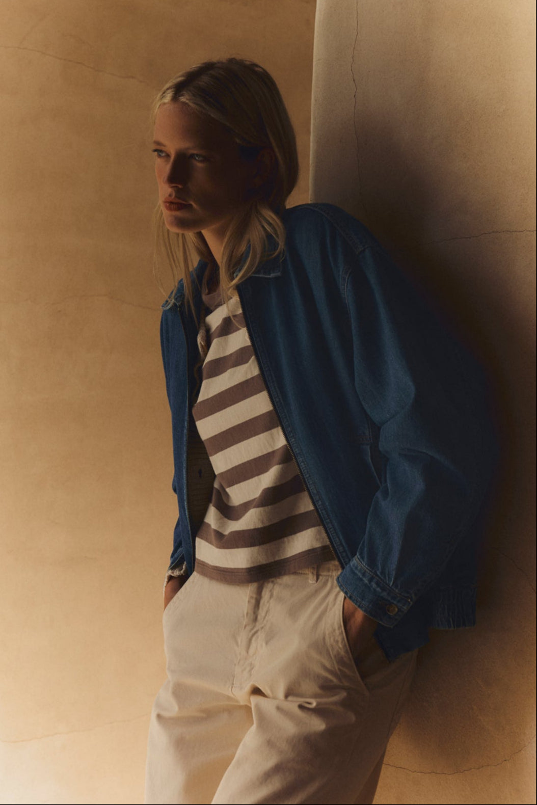 PORTER DENIM ZIP-UP JACKET